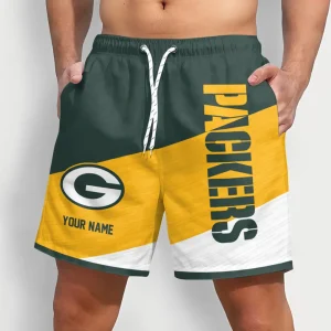 Green Bay Packers Men Short Pants Custom Name Gift For Fans AMCSHORT038
