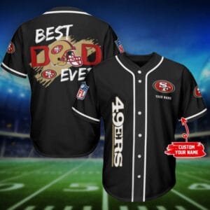 San Francisco 49ers Father’s Day Personalized Baseball Jersey AMCBJS394