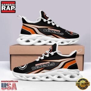Cincinnati Bengals Max Soul Sneakers Personalized Name AMCMSS0030