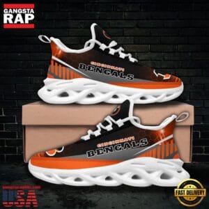 Cincinnati Bengals Max Soul Sneakers Personalized Name AMCMSS0029
