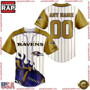 Baltimore Ravens Personalized Baseball Jersey New Trending 2025 AMCBJS447