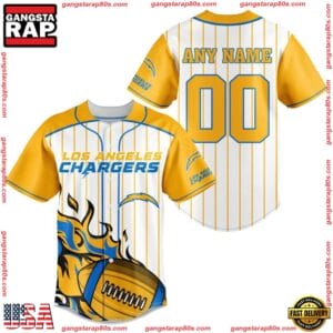 Los Angeles Chargers Personalized Baseball Jersey New Trending 2025 AMCBJS430