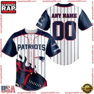 New England Patriots Personalized Baseball Jersey New Trending 2025 AMCBJS426