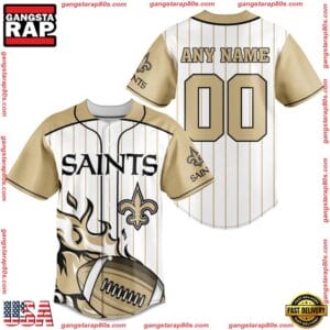 New Orleans Saints Personalized Baseball Jersey New Trending 2025 AMCBJS425