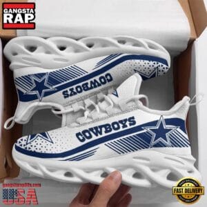 Dallas Cowboys Max Soul Sneakers Personalized Name AMCMSS0023