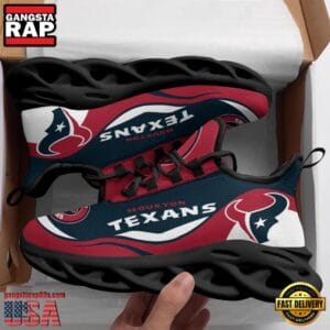 Houston Texans Max Soul Sneakers Personalized Name AMCMSS0007