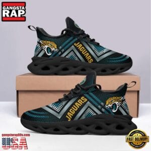 Jacksonville Jaguars Max Soul Sneakers Personalized Name AMCMSS0056