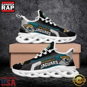 Jacksonville Jaguars Max Soul Sneakers Personalized Name AMCMSS0004