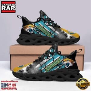 Jacksonville Jaguars Max Soul Sneakers Personalized Name AMCMSS0003