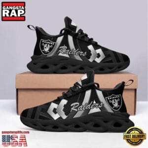 Las Vegas Raiders Max Soul Sneakers Personalized Name AMCMSS0002