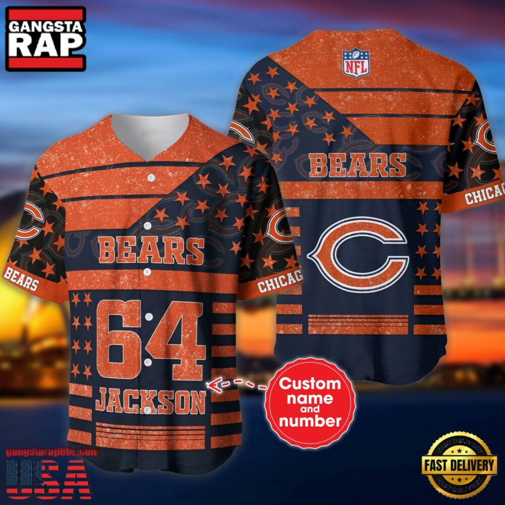 Chicago Bears Personalized Baseball Jersey New Trending 2025 AMCBJS499
