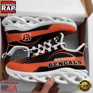 Cincinnati Bengals Max Soul Sneakers Personalized Name AMCMSS0049