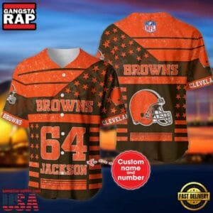 Cleveland Browns Personalized Baseball Jersey New Trending 2025 AMCBJS497