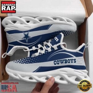 Dallas Cowboys Max Soul Sneakers Personalized Name AMCMSS0047