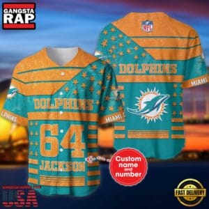 Miami Dolphins Personalized Baseball Jersey New Trending 2025 AMCBJS485