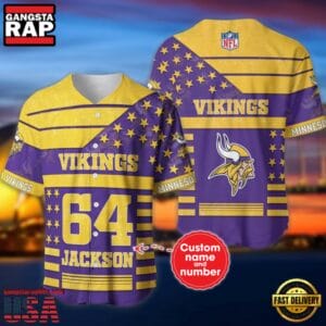 Minnesota Vikings Personalized Baseball Jersey New Trending 2025 AMCBJS484