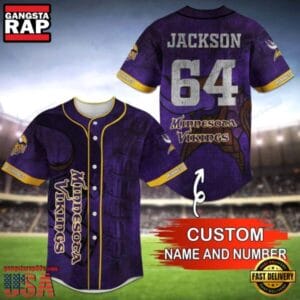 Minnesota Vikings Personalized Baseball Jersey New Trending 2025 AMCBJS457