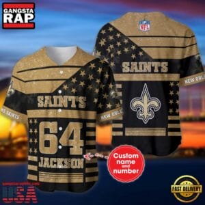 New Orleans Saints Personalized Baseball Jersey New Trending 2025 AMCBJS482