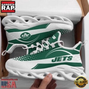 New York Jets Max Soul Sneakers Personalized Name AMCMSS0039