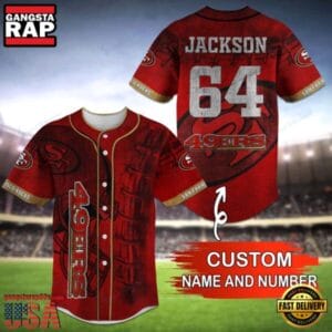 San Francisco 49ers Personalized Baseball Jersey New Trending 2025 AMCBJS399