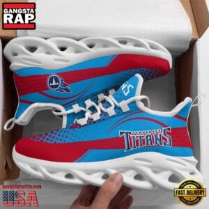 Tennessee Titans Max Soul Sneakers Personalized Name AMCMSS0037