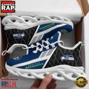 Seattle Seahawks Max Soul Sneakers Personalized Name AMCMSS0052