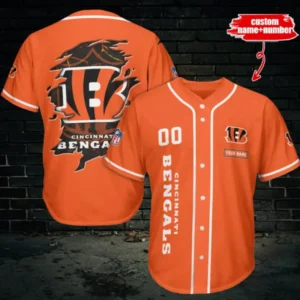 Cincinnati Bengals Personalized Baseball Jersey AMCBJS506