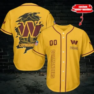 Washington Commanders Personalized Baseball Jersey AMCBJS532