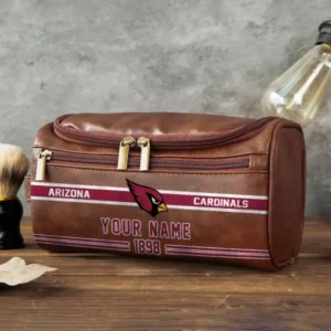 Arizona Cardinals Walsh Travel Leather Toiletry Bag AMCTLB059