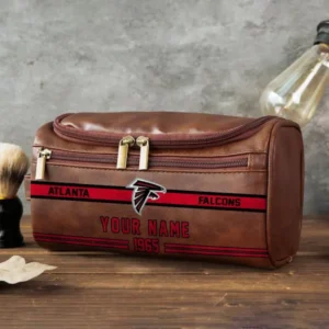 Atlanta Falcons Walsh Travel Leather Toiletry Bag AMCTLB053