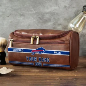 Buffalo Bills Walsh Travel Leather Toiletry Bag AMCTLB044