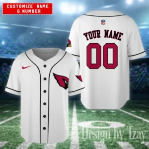 Arizona Cardinals Personalized Baseball Jersey AMCBJS591
