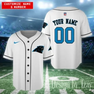 Carolina Panthers Personalized Baseball Jersey AMCBJS595