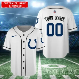 Indianapolis Colts Personalized Baseball Jersey AMCBJS604