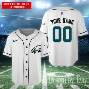 Philadelphia Eagles Personalized Baseball Jersey AMCBJS616