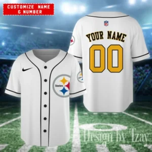 Pittsburgh Steelers Personalized Baseball Jersey AMCBJS617