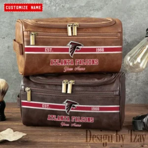 Atlanta Falcons Walsh Travel Leather Toiletry Bag AMCTLB002