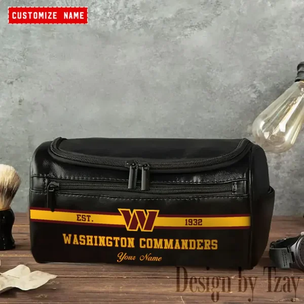 Washington Commanders Walsh Travel Leather Toiletry Bag AMCTLB032 - Image 2