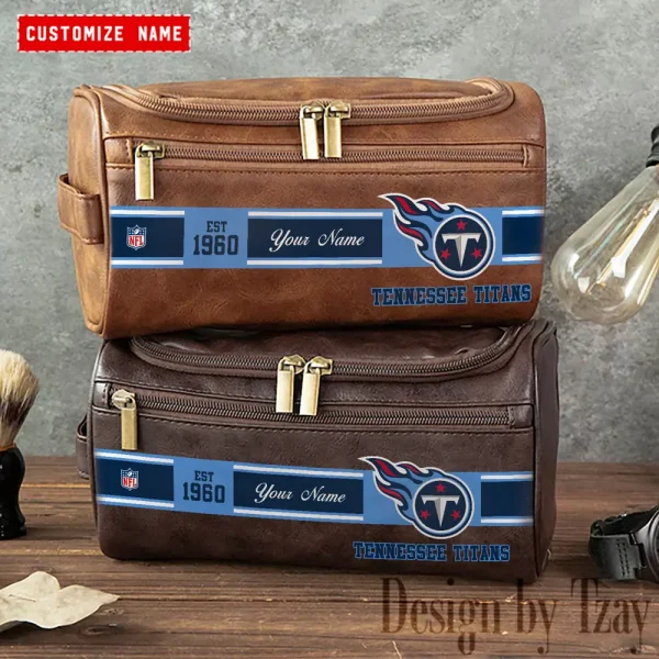 Tennessee Titans Walsh Travel Leather Toiletry Bag AMCTLB036
