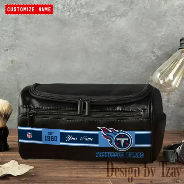 Tennessee Titans Walsh Travel Leather Toiletry Bag AMCTLB036 - Image 3