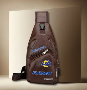 Los Angeles Rams Personalized Leather Sling Bag
