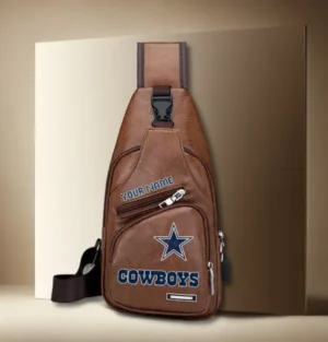 Dallas Cowboys Personalized Leather Sling Bag