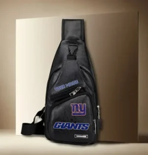 New York Giants Personalized Leather Sling Bag