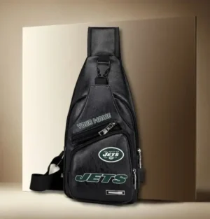 New York Jets Personalized Leather Sling Bag