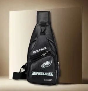 Philadelphia Eagles Personalized Leather Sling Bag
