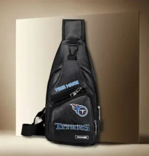 Tennessee Titans Personalized Leather Sling Bag