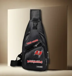 Tampa Bay Buccaneers Personalized Leather Sling Bag
