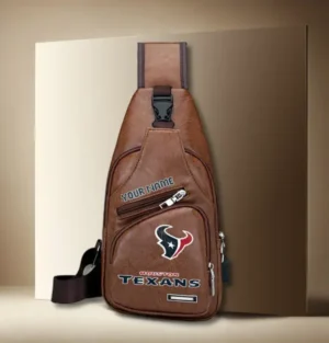 Houston Texans Personalized Leather Sling Bag