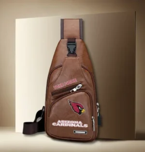 Arizona Cardinals Personalized Leather Sling Bag