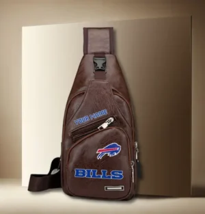 Buffalo Bills Personalized Leather Sling Bag